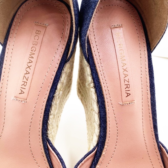 BCBGMAXAZRIA} Abell Denim Wedge Espadrille - Picture 10 of 13